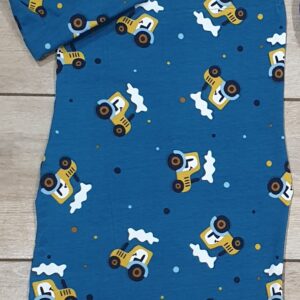 Turquoise tractor hat and sack