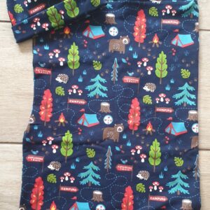 Navy woodlands hat and sack