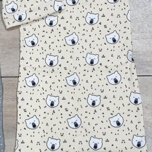 Cream bear hat and sack
