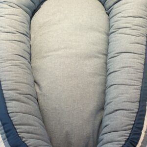 Baby nest, denim inner, stripe outer