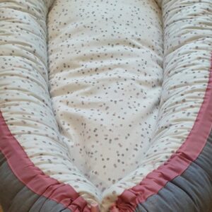 Pink dotty inner, charcoal outer