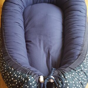 Baby nest. navy inner, navy white dot outer