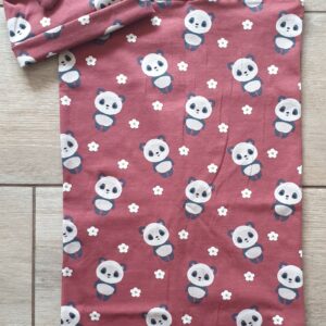 Maroon panda hat and sack