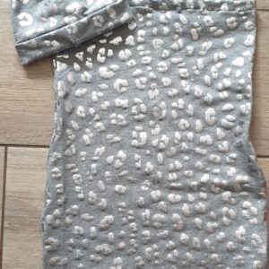 Silver leopard hat and sack