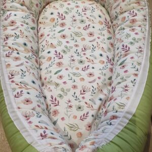 Baby nest, small floral, pink outer