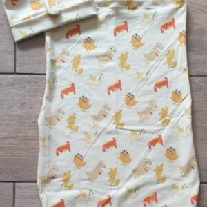 Yellow dinosaur hat and sack