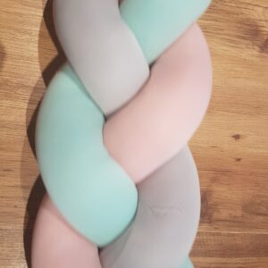 Mint, light grey and light pink