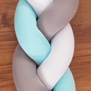 Aqua , white and mid grey