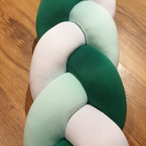 Mint, bottle green and white