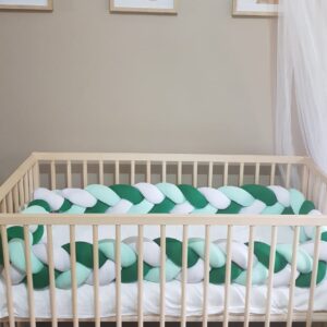 bottle green, mint and white