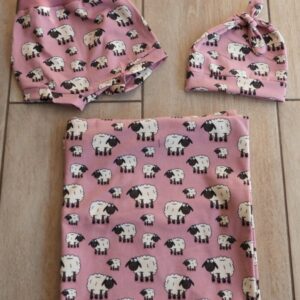 Dusty pink with sheep set