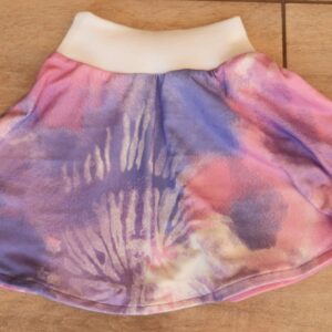 Pink and purple tie dye skirt