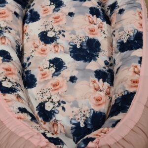 Navy and pink floral