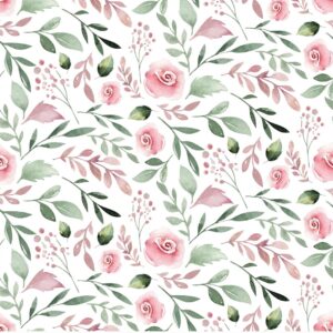 Pink flower, green leaf