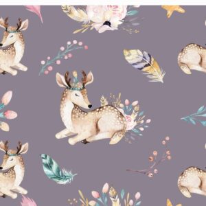 Boho deer purple